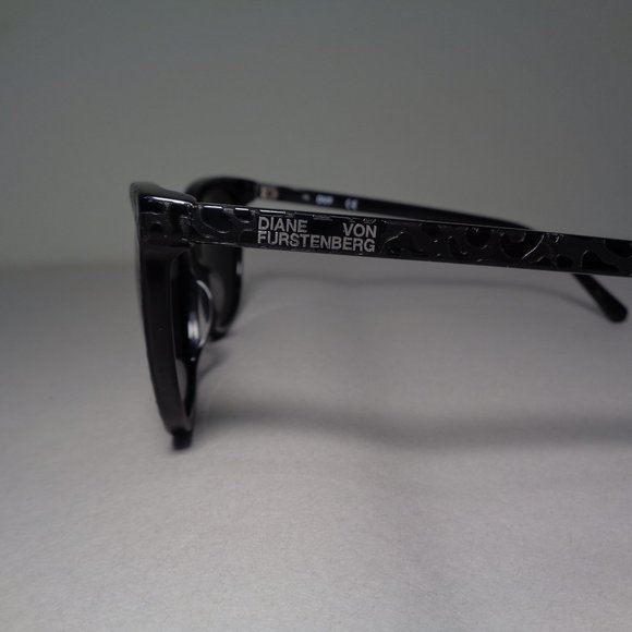 Diane von Furstenberg GLENDA Black New Sunglasses